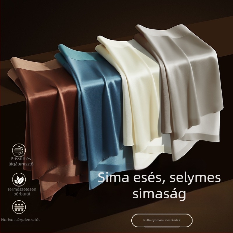 Népszerű luxus szatén férfi jégselyem alsónemű, eperfa selyem antibakteriális belső varrás, meztelen tapintású férfi boxeralsó gyártó