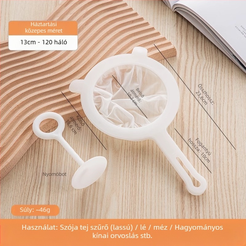 Szójatejszűrő, ultrafinom baba faltörő gyümölcscentrifuga, gyümölcslészűrő, szivárgásszűrő konyhába