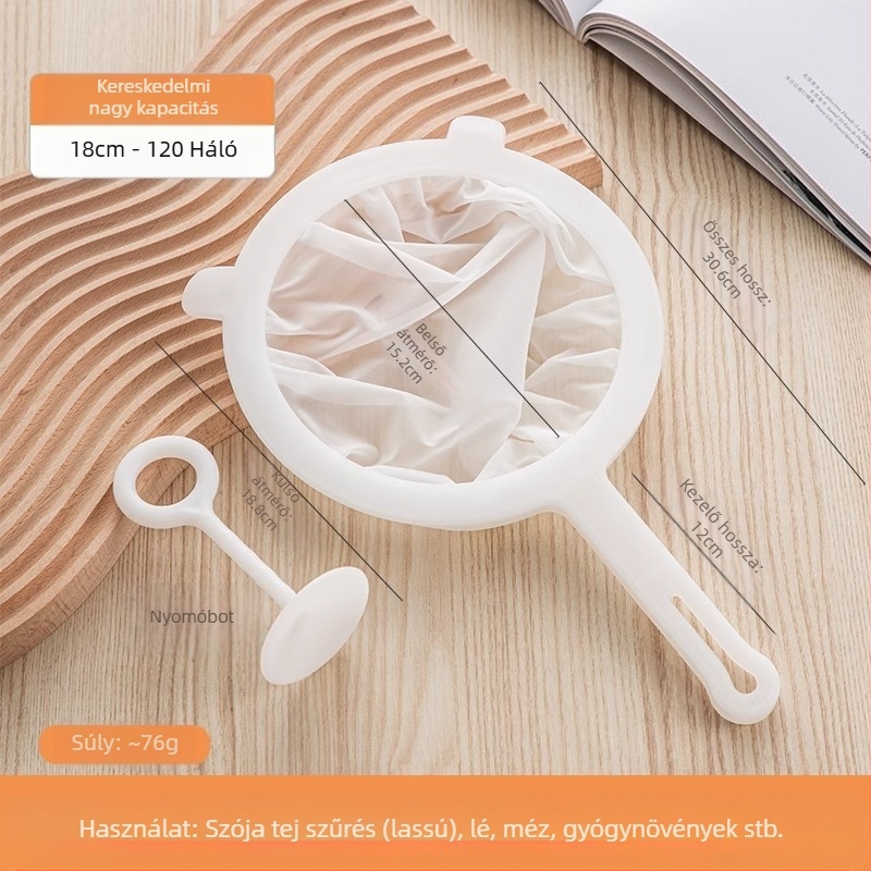 Szójatejszűrő, ultrafinom baba faltörő gyümölcscentrifuga, gyümölcslészűrő, szivárgásszűrő konyhába