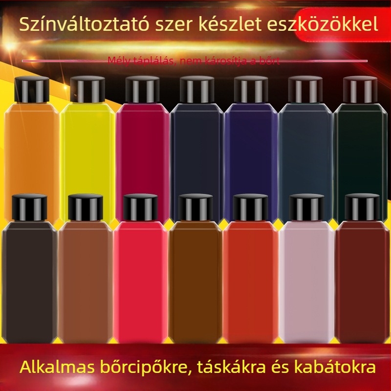 EIDECHSE színváltós szett bőr kanapé táska ruhák kabát cipő színváltó kiegészítő felújított színfesték