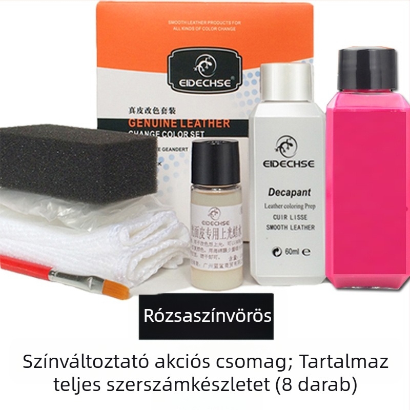 EIDECHSE színváltós szett bőr kanapé táska ruhák kabát cipő színváltó kiegészítő felújított színfesték