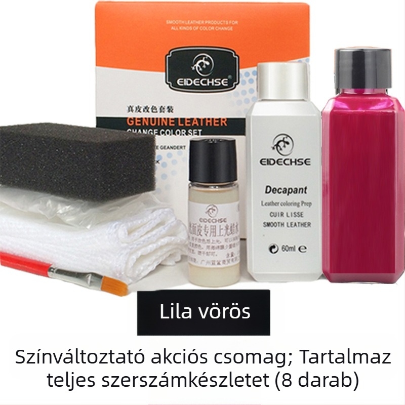 EIDECHSE színváltós szett bőr kanapé táska ruhák kabát cipő színváltó kiegészítő felújított színfesték