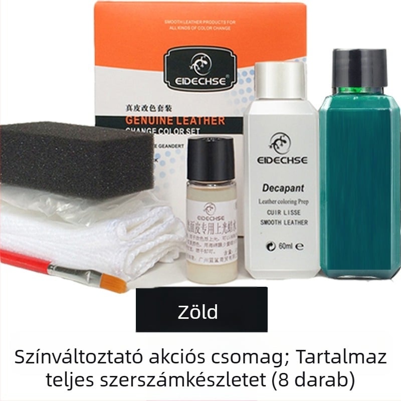 EIDECHSE színváltós szett bőr kanapé táska ruhák kabát cipő színváltó kiegészítő felújított színfesték