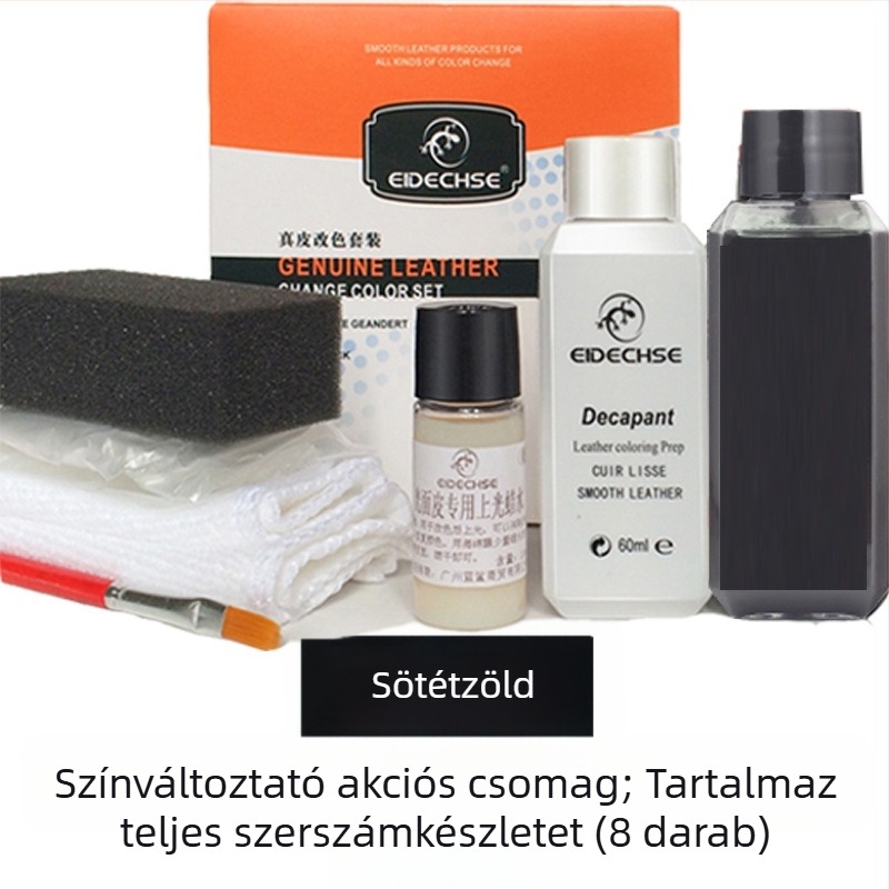 EIDECHSE színváltós szett bőr kanapé táska ruhák kabát cipő színváltó kiegészítő felújított színfesték