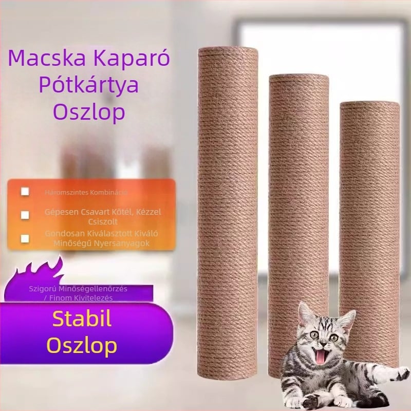 Kenderkötél oszlop Macska mászóka oszlop Juta szizál csere oszlop Macskafogó oszlop Saját készítésű égbolt oszlop DIY robbanások