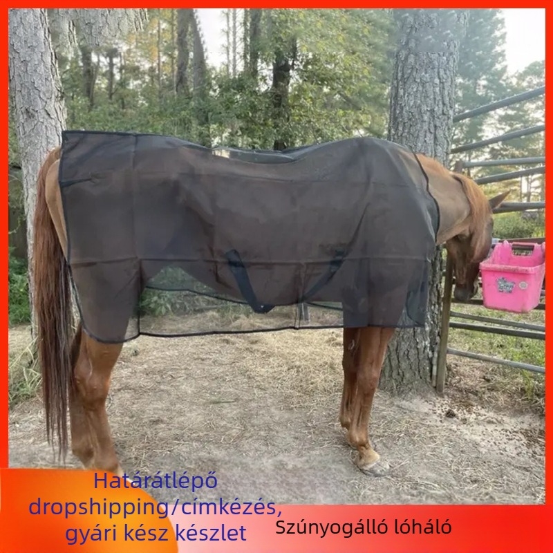 Spot Lovas Kellékek Nyári Szúnyogvédelmi Lókabát Hálós Lókabát Állítható Méretű Kopásálló Lélegző Lóvédő