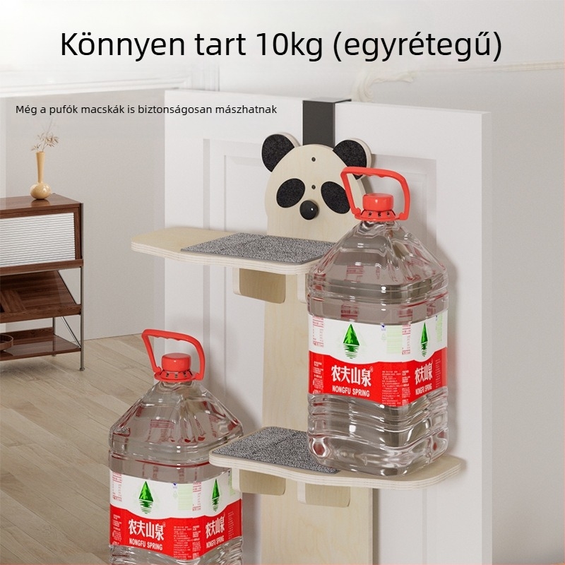 Macskamászó állvány, fali, kicsi, nem üres, falra akasztható ajtó, tömörfa macskamászó állvány, háztartási macskajátékok, macskabútorok, díszek