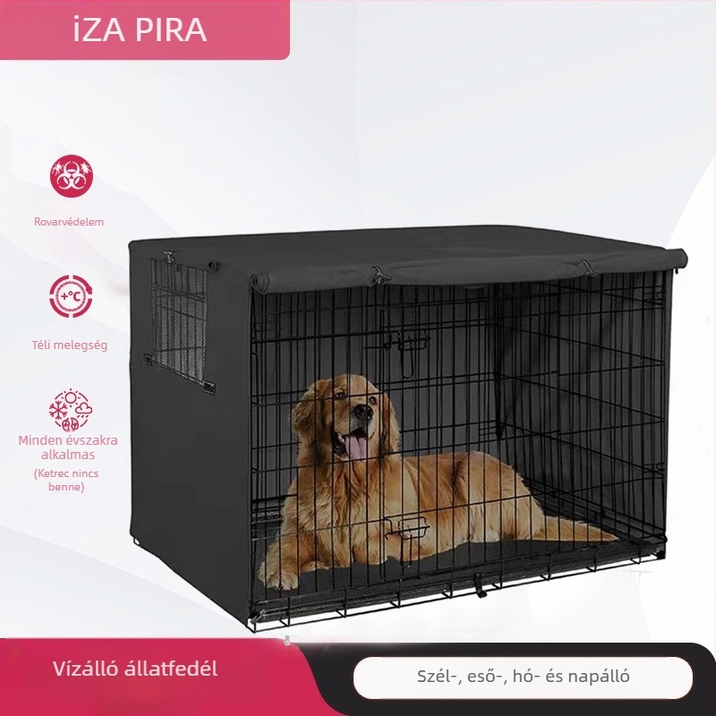 Vízálló kutyaketrec-takaró nyúlketrec csirkeketrec hordozható összecsukható porálló szélálló naptej határokon átnyúló meleg kisállat-takaró
