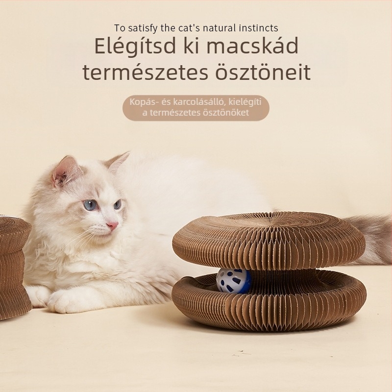 Organ Macska Kaparódeszka Átalakító Macskajáték Haranggal Macska Csiszoló Karom Macska Mászókeret Hullámpapír Önálló Hi Karcálló Macskafészek
