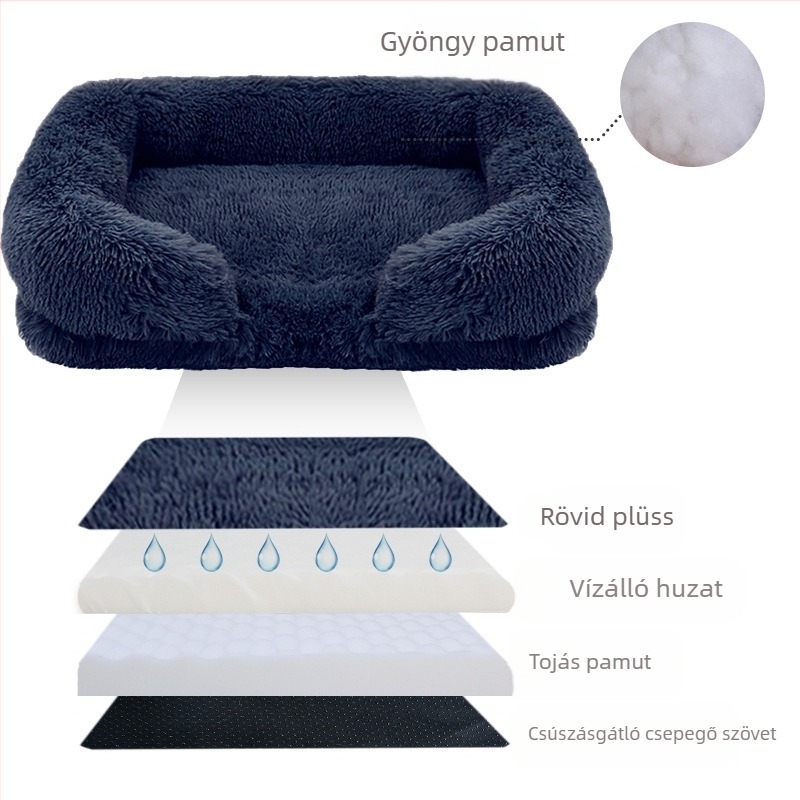 Határon átnyúló, kivehető és mosható, négyzet alakú fészek, kisállatfészek, kutyafészek, teddy macskaágy, macskafészek, kutyaház, kisállatfészek szőnyeg, egy darabból szállítva