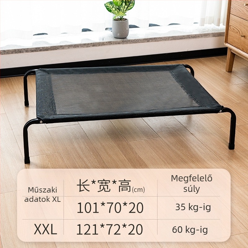 Kisállat kempingfekhely kutyáknak és macskáknak Four Seasons univerzális nyári légáteresztő, hűvös, nedvességálló, kivehető és mosható, földre szerelhető közepes és kis méretű kutyafekhely