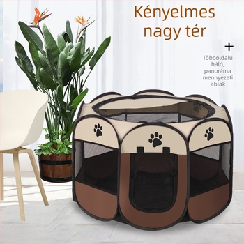 Kisállat sátor nyolcszögletű ketrec kerítés macskaketrec összecsukható macskaketrec extra nagy háztartási macskafészek univerzális macskagyártás