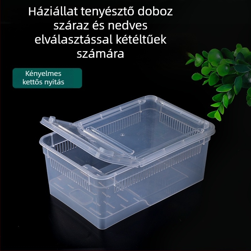 Gyári nagykereskedelmi hüllő etetődoboz kisállat csiga mászó kisállat doboz remeterák szarvasbéka gyík rovar doboz mászó kisállat doboz