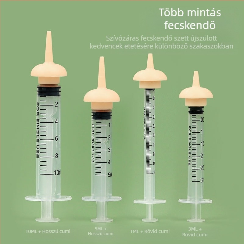 Kisállat gyógyszeradagoló palack kiscica kölyökkutya palack univerzális gyógyszeradagoló cseppentő mellbimbó újszülött kiscica etető kellékek