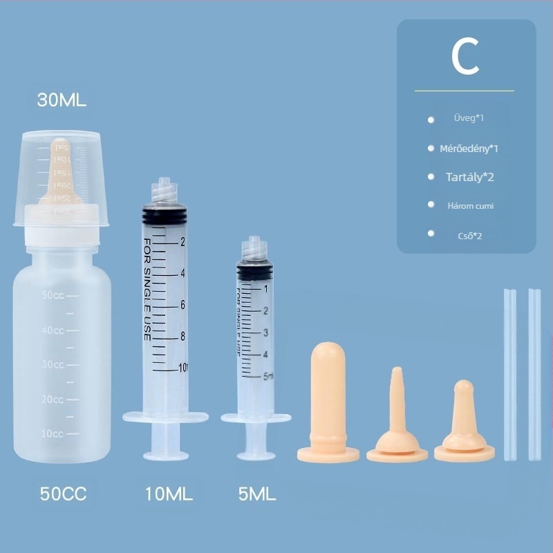 Kisállat gyógyszeradagoló palack kiscica kölyökkutya palack univerzális gyógyszeradagoló cseppentő mellbimbó újszülött kiscica etető kellékek