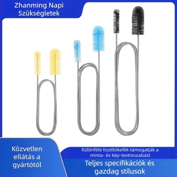 Színes hűtőszekrény tömlőtisztító kefe rozsdamentes acél hajlítható kefe palack lefolyócső WC csatornakefe nagykereskedelem