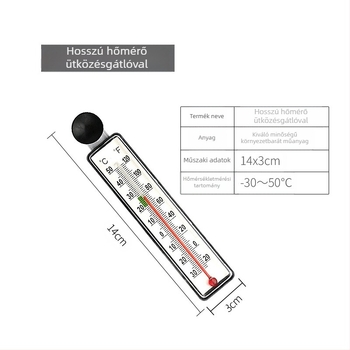 Akvárium ütközésgátló hőmérő vízhőmérséklet-mérő búvárhőmérő beépített tapadókorongos hőmérő akvárium nagy pontosságú hőmérő