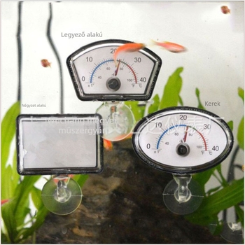 Akvárium ütközésgátló hőmérő vízhőmérséklet-mérő búvárhőmérő beépített tapadókorongos hőmérő akvárium nagy pontosságú hőmérő