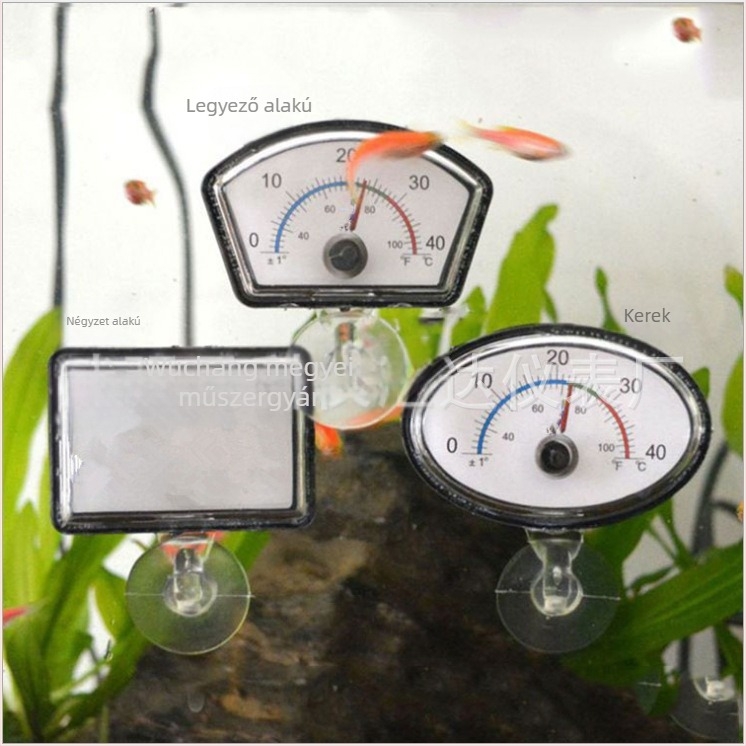 Akvárium ütközésgátló hőmérő vízhőmérséklet-mérő búvárhőmérő beépített tapadókorongos hőmérő akvárium nagy pontosságú hőmérő