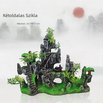 Forró hegyi kő akvárium tereprendezés díszes sziklakert szimuláció gyanta akvárium dekoráció díszek gyári közvetlen szállítás