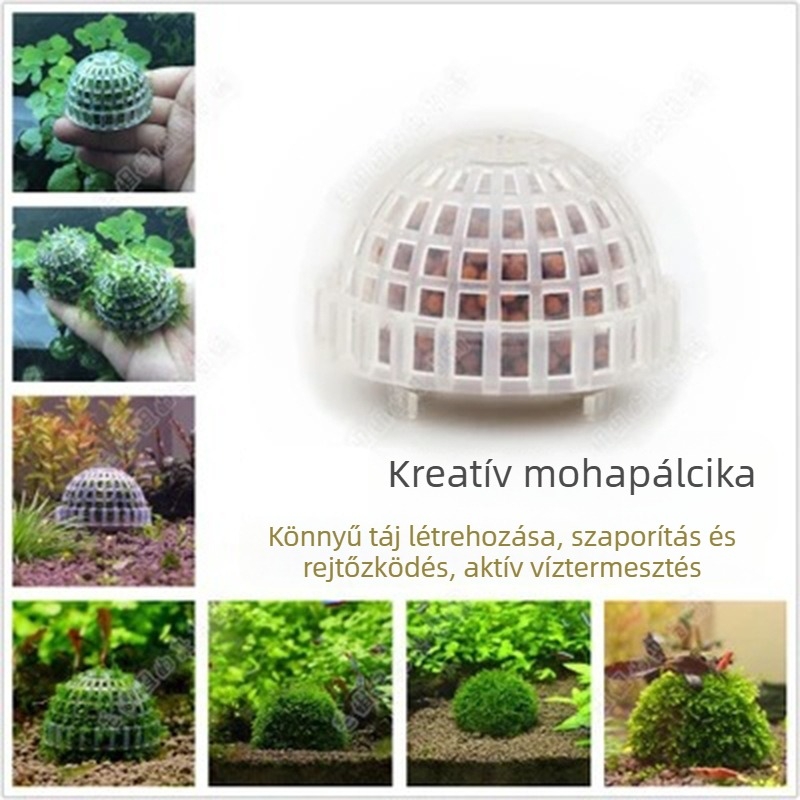 Nagykereskedelmi átlátszó mosogató vízgolyó moha golyó moha díszes garnélarák ház elkerülése érdekében ásványi golyót tartalmazó tenyésztés