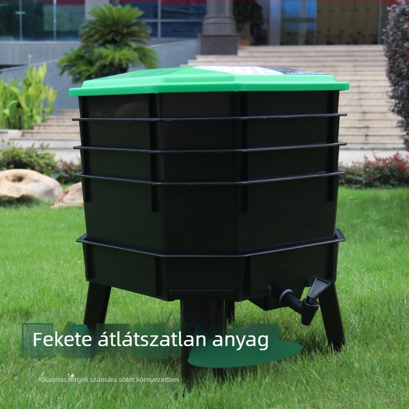 Határokon átnyúló háztartási gilisztatenyésztő doboz konyhai hulladék gilisztatrágya gilisztatenyésztő vödör többfunkciós tálca gilisztatenyésztő doboz