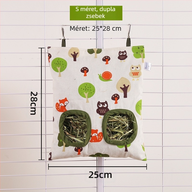 Határokon átnyúló nyúl fűzsák etető fűtartó nagykereskedelem nyúl tengerimalac tengerimalac függő szénaetető táska nyúl fűzsák