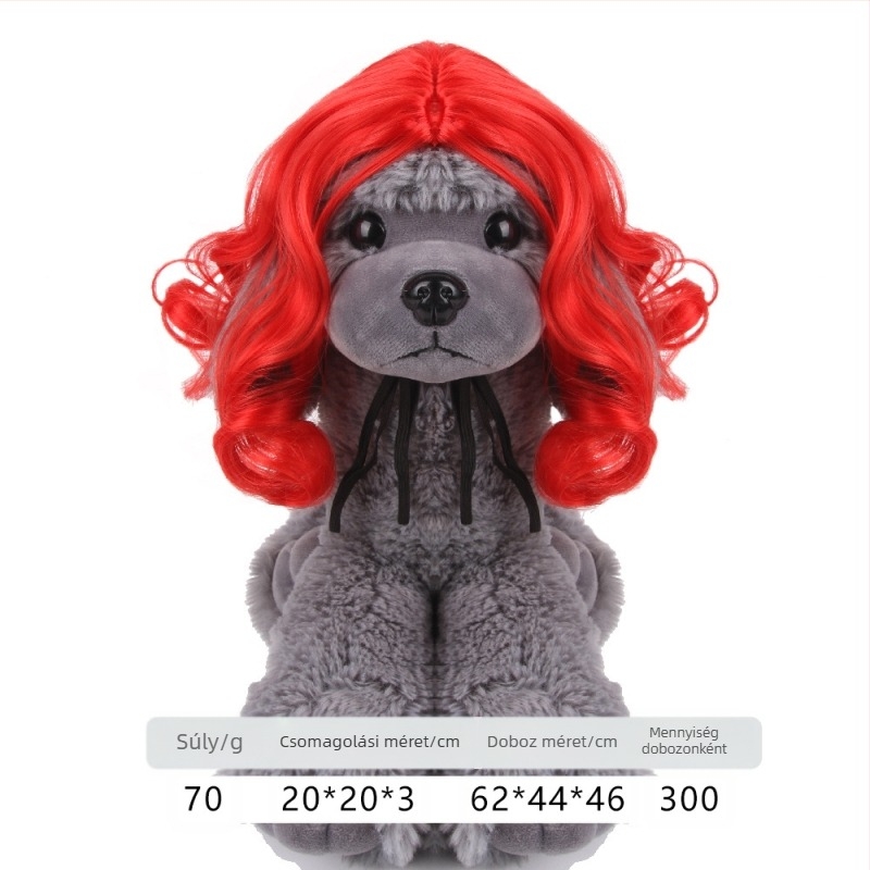 Kisállat paróka fejdísz kutya macska csinos frufru robbanékony fej mackó ruha vicces ünnepi kellékek