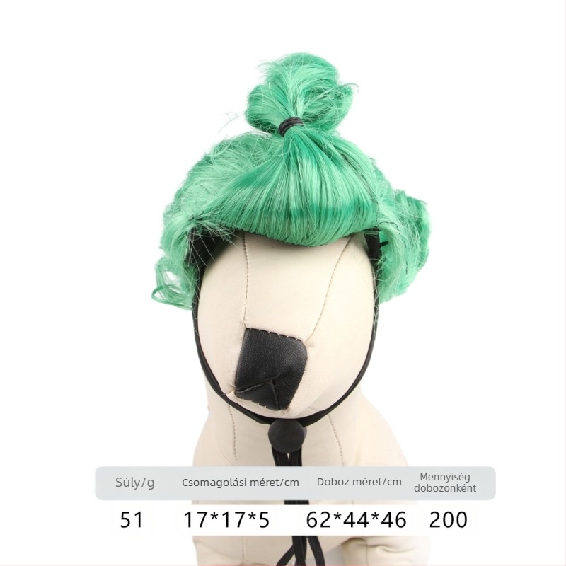 Kisállat paróka fejdísz kutya macska csinos frufru robbanékony fej mackó ruha vicces ünnepi kellékek