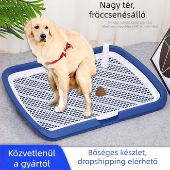 Túlméretezett kutyavécé lapos kutyavécé fröccsenésgátló kisállat-vécé levehető, könnyen tisztítható kutyavizelet-tálca nagykereskedelemben