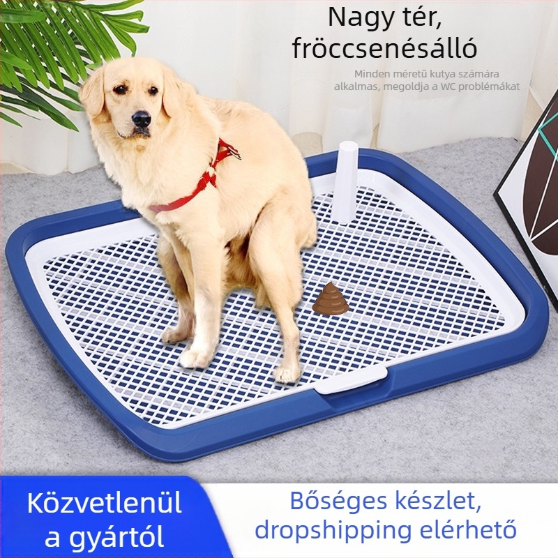 Túlméretezett kutyavécé lapos kutyavécé fröccsenésgátló kisállat-vécé levehető, könnyen tisztítható kutyavizelet-tálca nagykereskedelemben