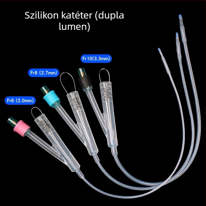 Eldobható kisállat katéter, dupla lumenű szilikon katéter kutyáknak, árnyékgolyós zacskóval, kutyapisilő zacskó