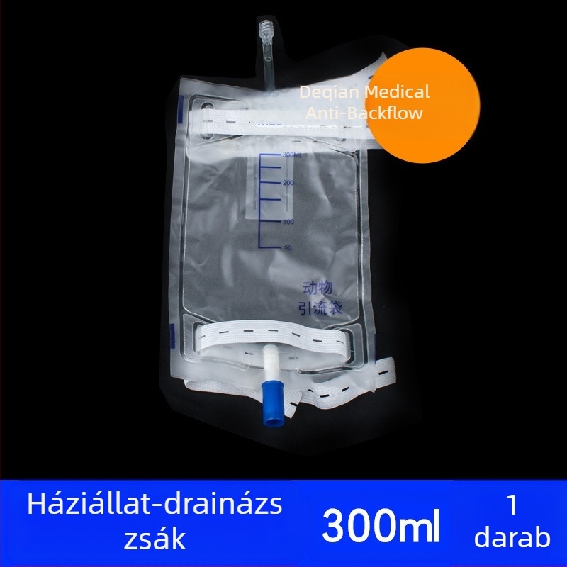 Eldobható kisállat katéter, dupla lumenű szilikon katéter kutyáknak, árnyékgolyós zacskóval, kutyapisilő zacskó