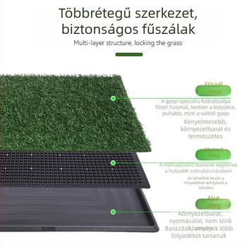 Határokon átnyúló granulált kutyavécé nagy és közepes méretű szimulációs gyep háromrétegű kutyavécé fixpontos kiképző hamis gyepvécé
