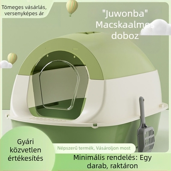 Teljesen zárt, számos macskaalom, szagsemlegesítő, alommal, WC-ketrec, cicaürülék-medence, macska kellékek, alapértelmezett