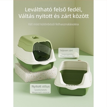 Teljesen zárt, számos macskaalom, szagsemlegesítő, alommal, WC-ketrec, cicaürülék-medence, macska kellékek, alapértelmezett