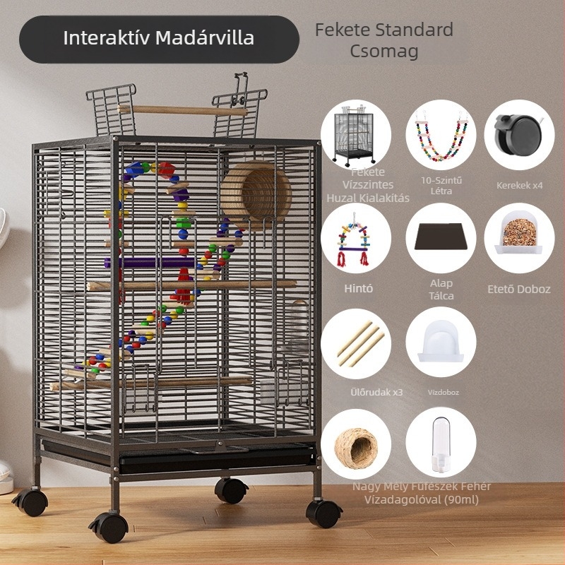 Madárkalitka Új stílusú Kereszt Selyem Háztartási Papagáj Tigrisbőr Bazsarózsa Xuan Feng Seregély Élő Madár Kis Nap Különleges Nagy Villa