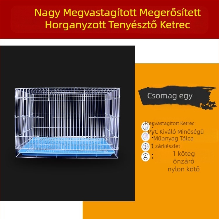 Új, nagy, vastag, gyenge horganyzott tenyészkalitka, bazsarózsa papagáj madárkalitka, Xuanfeng rovar galamb nagy madárkalitka