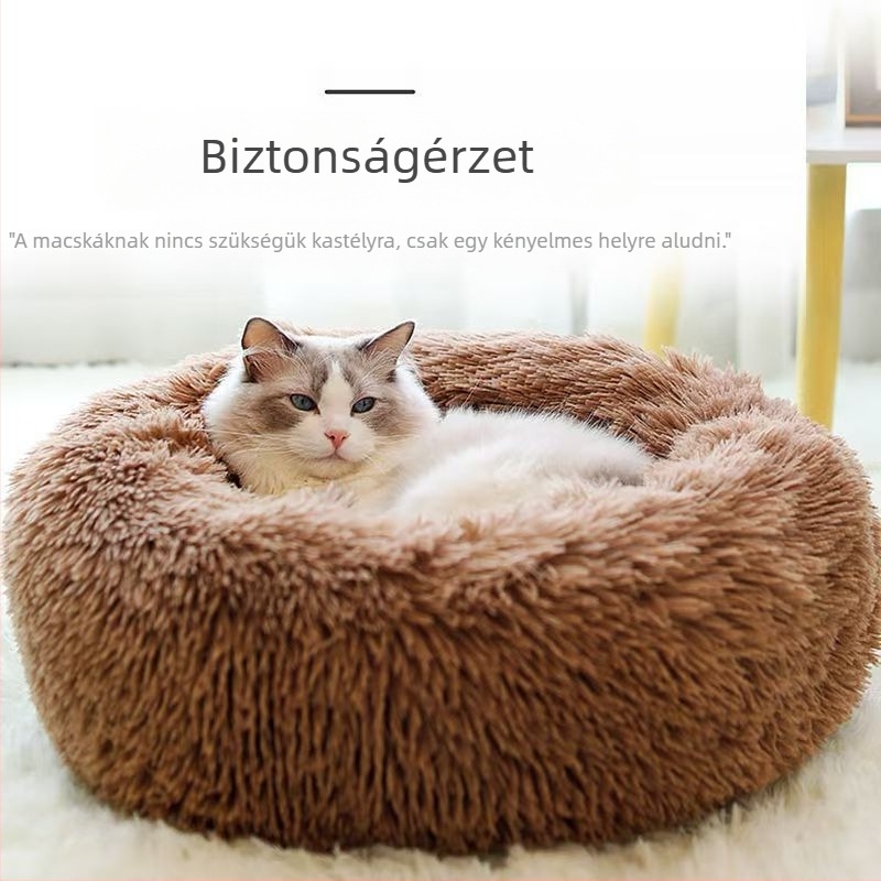 Magasság Vastagított Macskafészek Téli Meleg Kisállat Fekhely Four Seasons Univerzális Kennel Mély Alvás Téli Kellékek Macska Szőnyeg