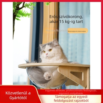 Tömörfa űrkapszula macska félgömb alakú függőfészek macska függőágy tapadókorong ütésmentes űrkapszula mászóka erkély