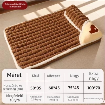 Kutya- és macskaszőnyeg alváshoz, kivehető és mosható kennelszőnyeg, négy évszakos univerzális kisállatágy, meleg téli macskaszőnyeg