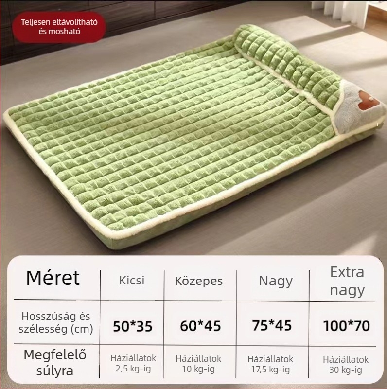 Kutya- és macskaszőnyeg alváshoz, kivehető és mosható kennelszőnyeg, négy évszakos univerzális kisállatágy, meleg téli macskaszőnyeg