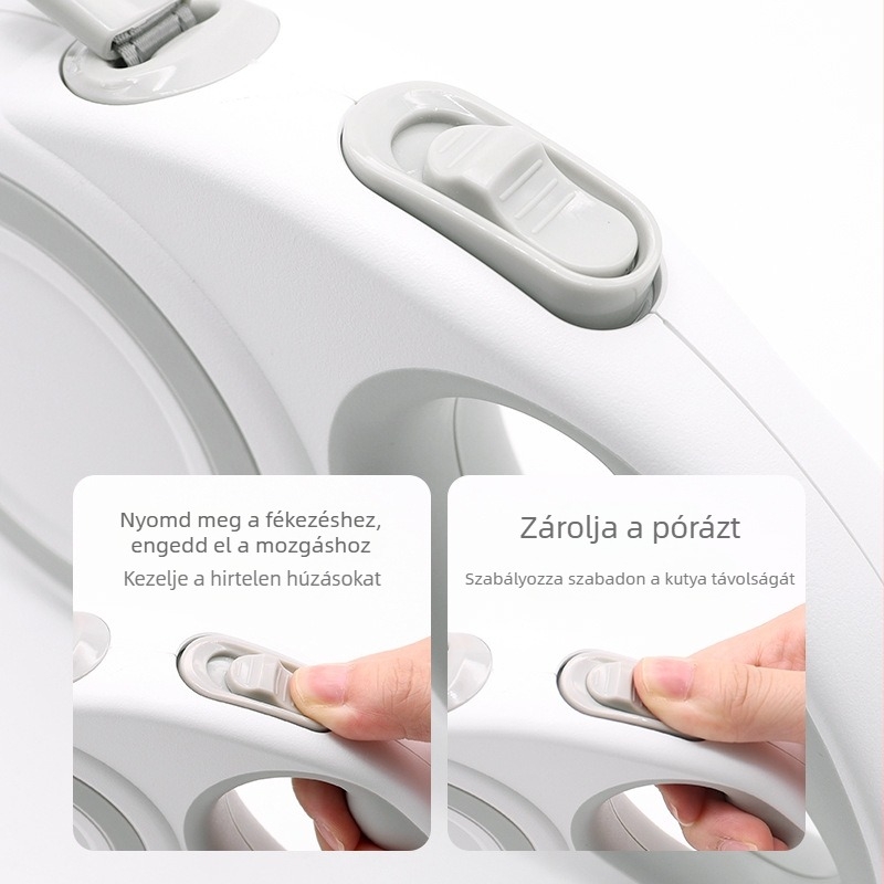 Automatikus teleszkópos vonókötél kutyáknak, akik úton vannak, Robbanásbiztos vonókötél közepes és nagy kutyáknak, kutyasétáltató kötél kellékek