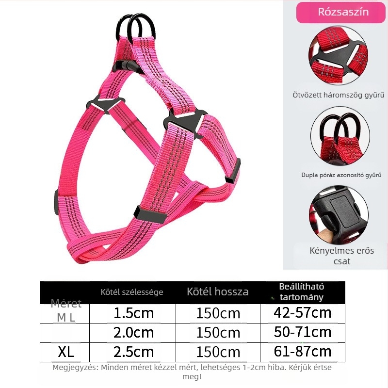 Új kutyapóráz kéz nélkül közepes méretű kutyáknak, mellkas-hátra, kisállat-kellékek, mellkaspánt, kisállat-sétáltató kötél nagykereskedelemben