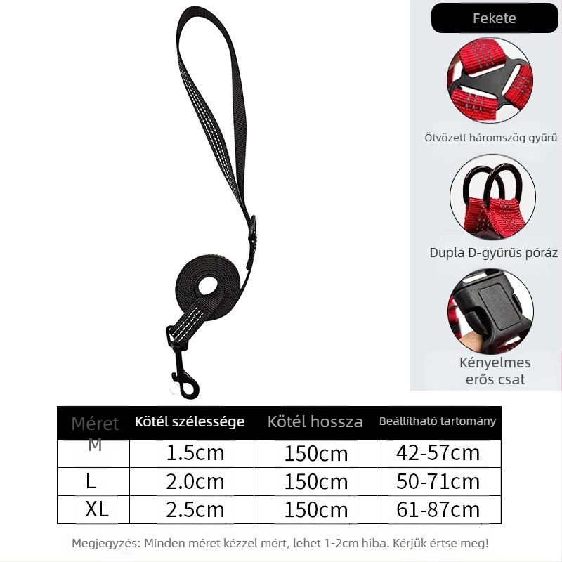 Új kutyapóráz kéz nélkül közepes méretű kutyáknak, mellkas-hátra, kisállat-kellékek, mellkaspánt, kisállat-sétáltató kötél nagykereskedelemben
