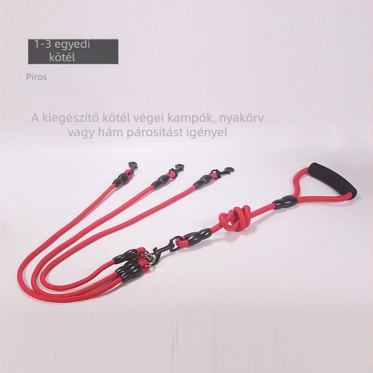 Levehető, két kutyás, egy húzós, két pórázos, kétfejű kutyasétáltató póráz, kutyalánc, teddy, golden retriever, kis- és nagytestű kutyáknak való kellékek