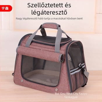 Határokon átnyúló forró macskatáska kimenő hordtáska nagy kapacitású lélegző macskaketrec kutya keresztpántos hordozható kisállattáska nagykereskedelem