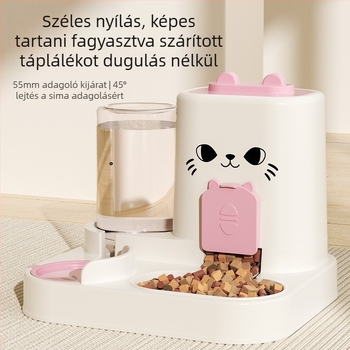 Macskaetető Vízeledel Integrált etetőtál Száraz és nedves elválasztás Kutyatál Macskatál Ételtároló tál háziállatoknak