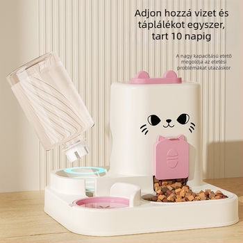 Macskaetető Vízeledel Integrált etetőtál Száraz és nedves elválasztás Kutyatál Macskatál Ételtároló tál háziállatoknak
