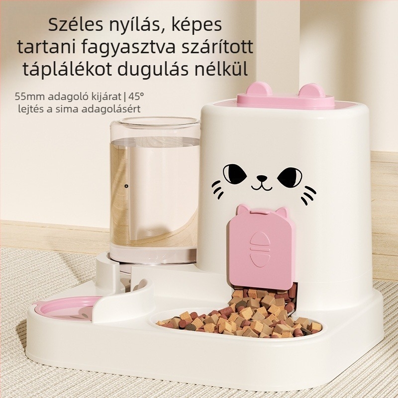 Macskaetető Vízeledel Integrált etetőtál Száraz és nedves elválasztás Kutyatál Macskatál Ételtároló tál háziállatoknak
